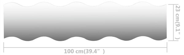 327465 vidaXL Καθρέφτες Tοίχου 4 τμχ 100x23 cm Κυματιστό Γυαλί0