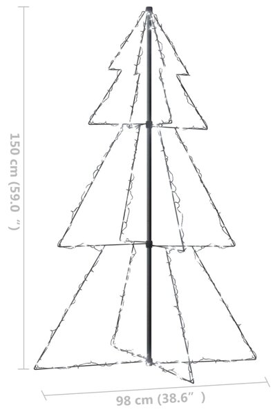VidaXL Δέντρο από Φωτάκια 200 LED Εσωτ./Εξωτ. Χώρου 95 x 150 εκ