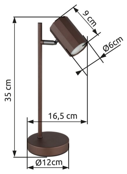 Globo 57919T - Eπιτραπέζιο φωτιστικό JAMES 1xGU10/5W/230V