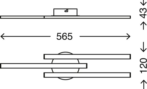 Briloner 3187-039 - LED Πλαφονιέρα οροφής GO 3xLED/6W/230V