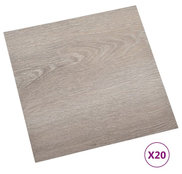 VidaXL Δάπεδο Αυτοκόλλητο Χρώμα Taupe 20 τεμ. 1,86 μ² από PVC