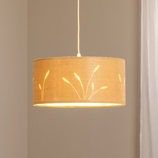 Maco Design Boho Auris κρεμαστό φωτιστικό, μπεζ, Ø 40 cm, ύφασμα, ρυθμιζόμενος, Μπεζ, Σαλόνι / τραπεζαρία, Ύφασμα / Κλωστοϋφαντουργία