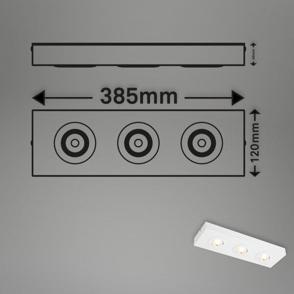 Briloner 3996036 - LED Σποτ CTS 3xLED/4W/230V 2700/4000K λευκό