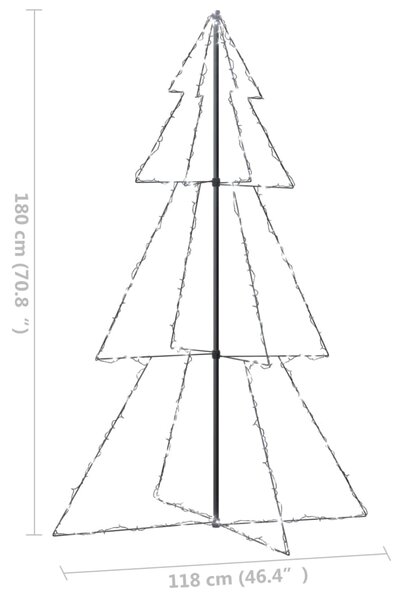 VidaXL Δέντρο από Φωτάκια 240 LED Εσωτ./Εξωτ. Χώρου 118 x 180 εκ