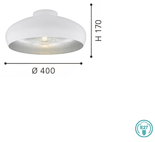 Φωτιστικό Οροφής Eglo MOGANO 94548 Λευκό D400mm