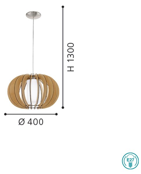 Φωτιστικό Κρεμαστό Ξύλινο EGLO STELLATO 1 95598