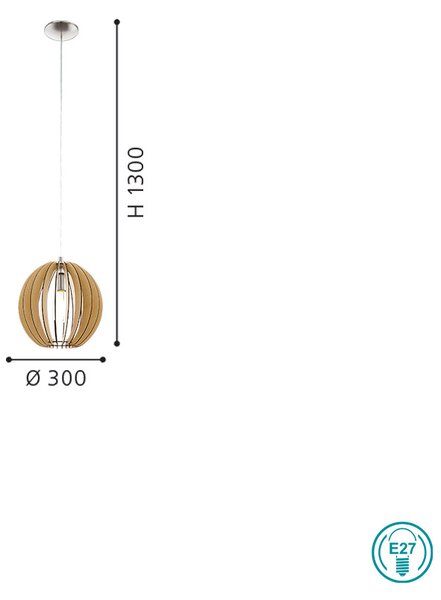 Φωτιστικό Κρεμαστό EGLO COSSANO 94764 Φυσικό