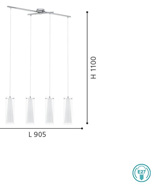 Φωτιστικό Κρεμαστό EGLO PINTO 89834