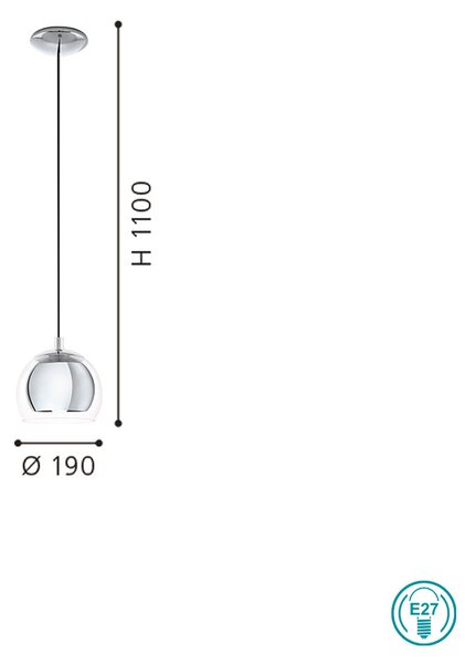 Φωτιστικό Κρεμαστό EGLO ROCAMAR 94592