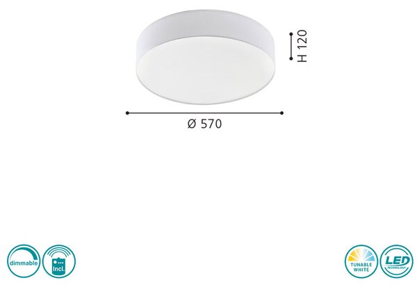 Φωτιστικό Οροφής Υφασμάτινο EGLO ROMAO 1 97777 Λευκό D570mm