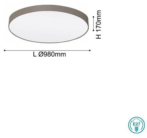 Φωτιστικό Οροφής Υφασμάτινο EGLO PASTERI 97621 Τοπέ D980mm