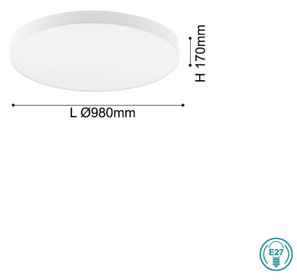 Φωτιστικό Οροφής Υφασμάτινο EGLO PASTERI 97619 Λευκό D980mm