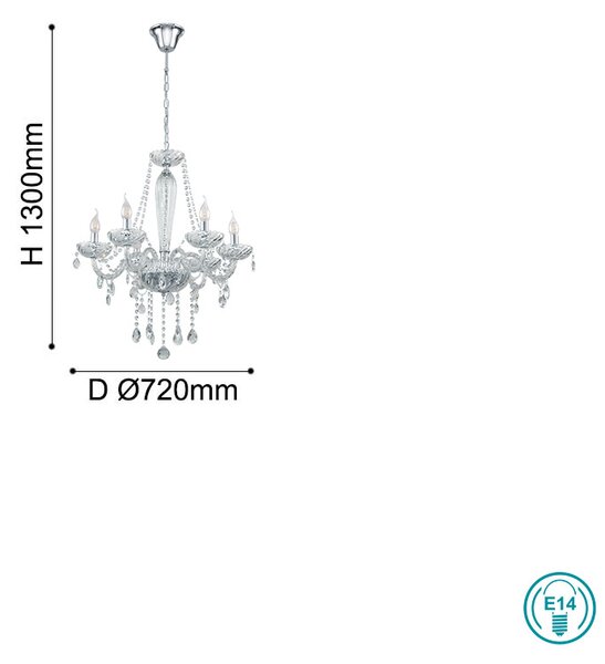 Φωτιστικό Πολυέλαιος EGLO BASILANO 1 39099 D 720mm