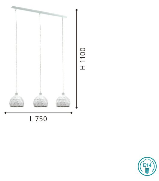 Φωτιστικό Κρεμαστό Ράγα EGLO ROCCAFORTE 97857