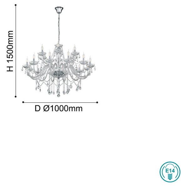 Φωτιστικό Πολυέλαιος EGLO BASILANO 1 39103 D 1000mm