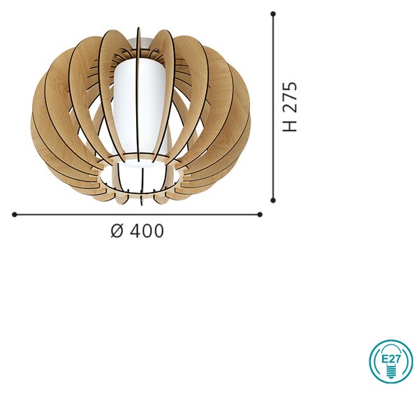 Φωτιστικό Οροφής Ξύλινο EGLO STELLATO 1 95597