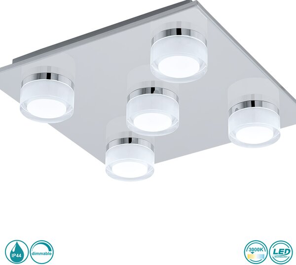 Φωτιστικό Οροφής Eglo Romendo 1 96544 Χρώμιο Dimmable