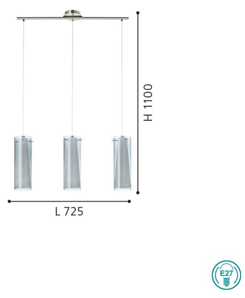 Φωτιστικό Κρεμαστό Ράγα EGLO PINTO NERO 90305