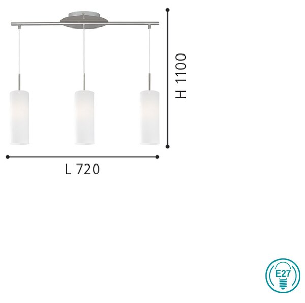 Φωτιστικό Κρεμαστό Ράγα EGLO TROY 3 85978