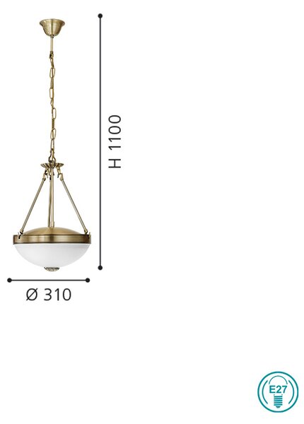 Φωτιστικό Κρεμαστό EGLO SAVOY 82747 Οξυντέ