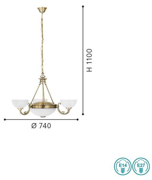 Φωτιστικό Κρεμαστό EGLO SAVOY 82748 Οξυντέ