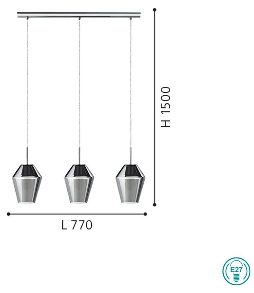 Φωτιστικό Κρεμαστό Ράγα EGLO MURMILLO 96774