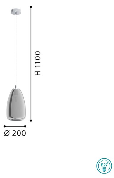 Φωτιστικό Κρεμαστό Eglo Alobrase 98615 Χρώμιο