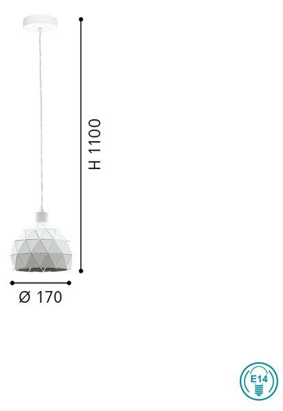 Φωτιστικό Κρεμαστό Eglo Roccaforte 33344 D170mm