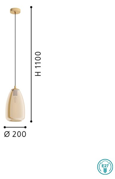 Φωτιστικό Κρεμαστό Eglo Alobrase 98648 Επίχρυσο