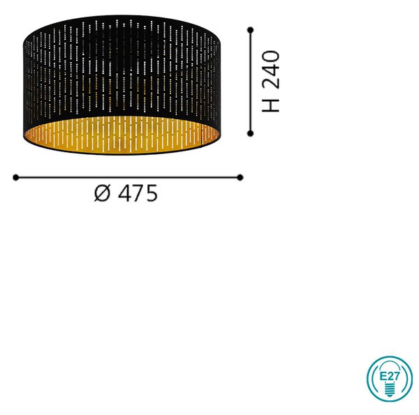 Φωτιστικό Οροφής Υφασμάτινο Eglo Varillas 98311 D475mm