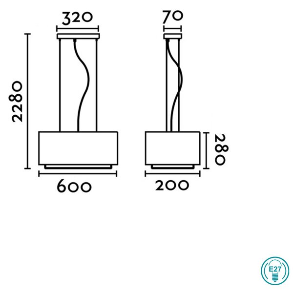 Φωτιστικό Κρεμαστό Faro Vesper 29986