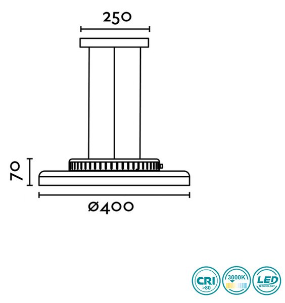 Φωτιστικό Κρεμαστό Faro Dolme 64099