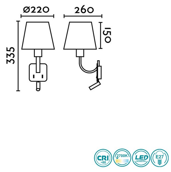 Απλίκα Faro Essential 29341