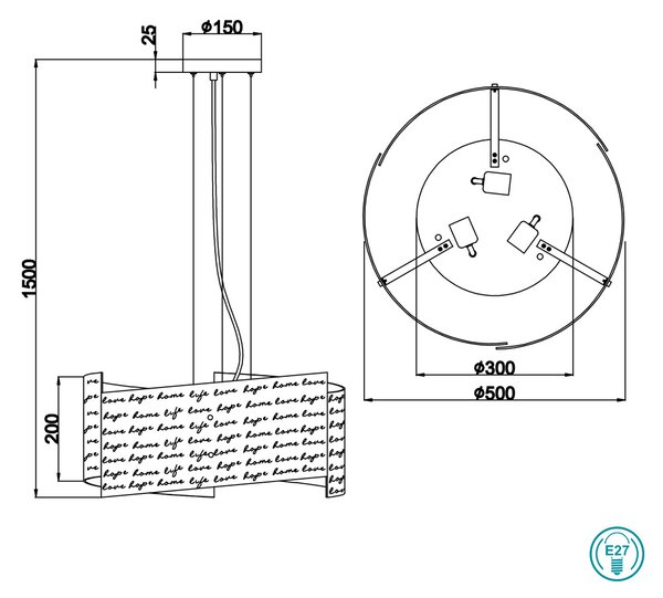 Φωτιστικό Κρεμαστό Trio Lighting Signa 302500301