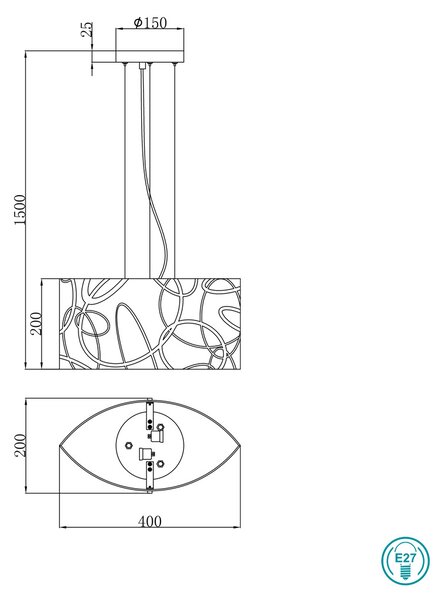 Φωτιστικό Κρεμαστό Trio Lighting Spirelli 304400201