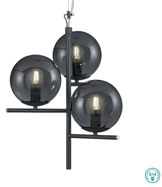 Φωτιστικό Κρεμαστό Trio Lighting Pure 302000342 Ανθρακί