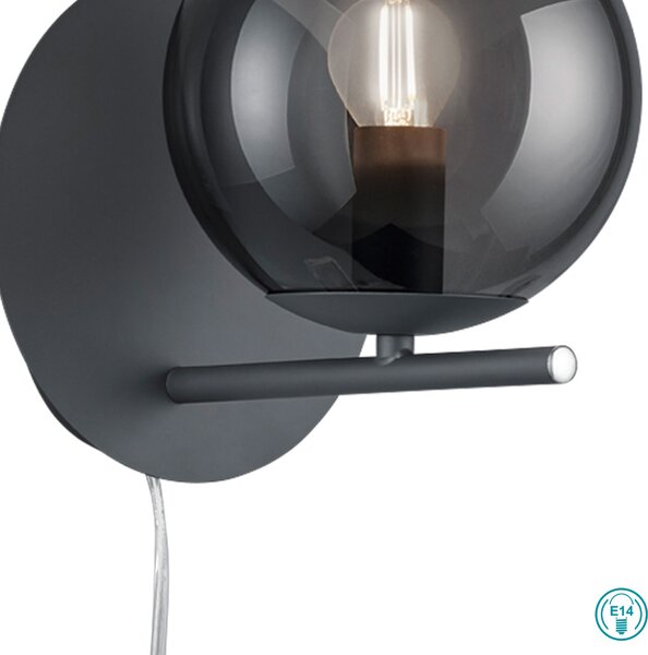 Απλίκα Trio Lighting Pure 202000142 Ανθρακί