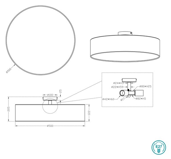 Φωτιστικό Οροφής Trio Lighting Hotel 603900301 Λευκό