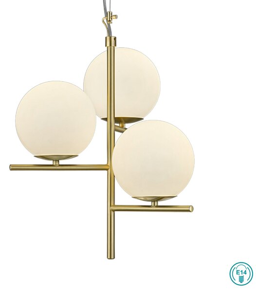 Φωτιστικό Κρεμαστό Trio Lighting Pure 302000308 Χρυσό Ματ