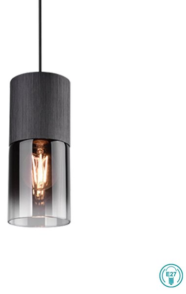 Φωτιστικό Κρεμαστό Trio Lighting Robin 310600132 Μαύρο-Φιμέ