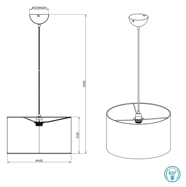 Φωτιστικό Κρεμαστό Trio Lighting Hostel 308200179 Μαύρο