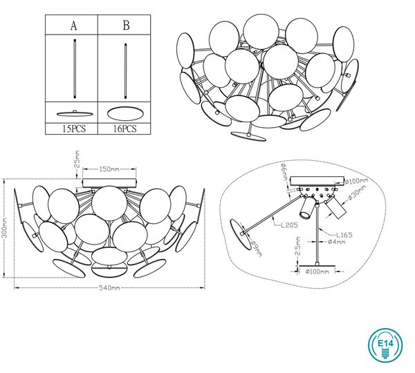 Φωτιστικό Οροφής Trio Lighting Discalgo 609900331 Λευκό Ματ