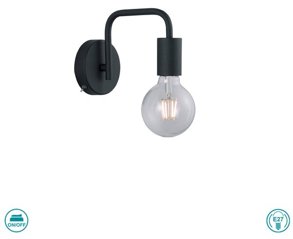 Απλίκα Trio Lighting Diallo 208070132 Μαύρο Ματ