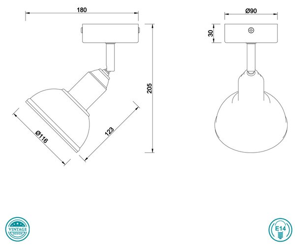 Απλίκα Vintage Trio Lighting Delhi 803400167 Νίκελ Αντικέ