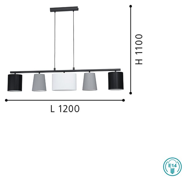 Φωτιστικό Κρεμαστό Ράγα Eglo Almeida 98588