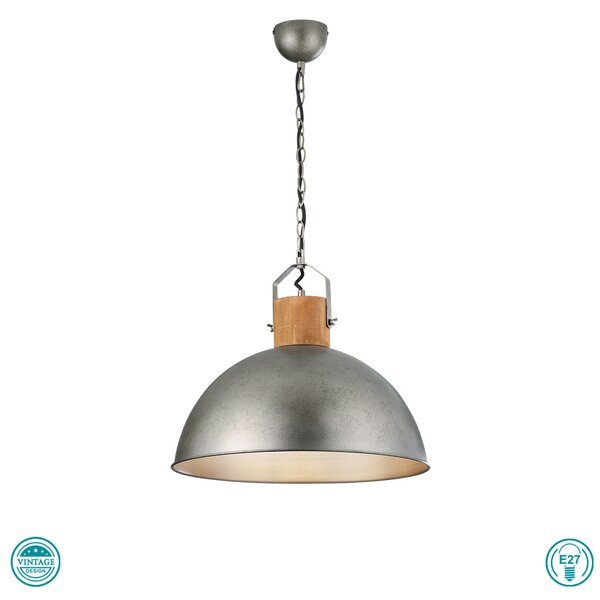 Φωτιστικό Κρεμαστό Vintage Trio Lighting Delhi 303400167 Νίκελ Αντικέ