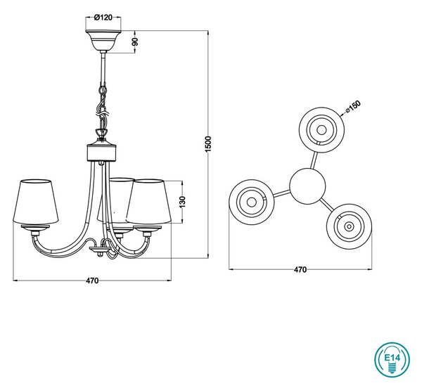 Φωτιστικό Κρεμαστό Trio Lighting Cortez 110600331 Λευκό