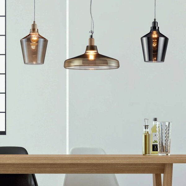 Φωτιστικό Κρεμαστό Trio Lighting Calais 304800142 Φυμέ