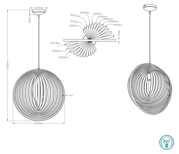 Φωτιστικό Κρεμαστό Trio Lighting Boolan 305900126 Καφέ