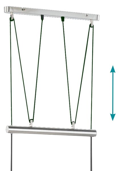 Φωτιστικό Κρεμαστό Ράγα Trio Lighting Stamina 3751051-07 Νίκελ Ματ